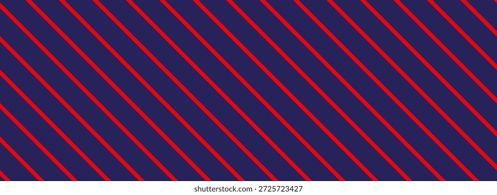 Diagonal red, blue lines, stripes print seamless pattern background.Vector ilustration