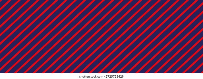 Diagonal red, blue lines, stripes print seamless pattern background.Vector ilustration