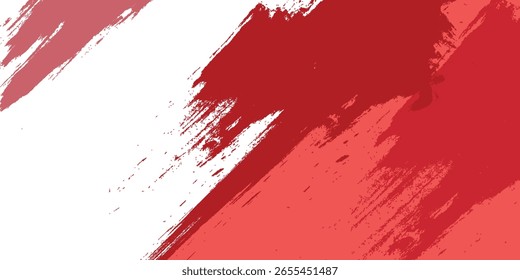 Pinceladas diagonales rojas y rosadas sobre fondo blanco con textura grunge, perfectas para el arte Abstractas, Diseños audaces, fondos creativos y conceptos visuales modernos.