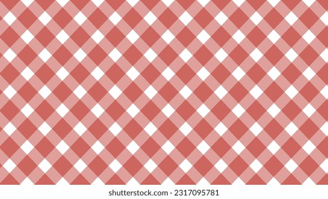 Diagonal red plaid on the white background