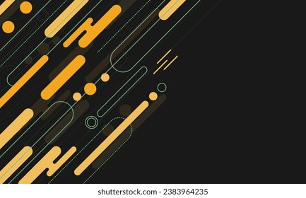 Diagonal rounded border line geometric dot spot pattern. Simple design for ads.