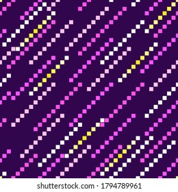 diagonal seamless abstract vector background with little squares on violet background