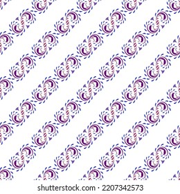 Diagonal seamless pattern of lilac wavy line. Decorative colorful elegant romantic seamless pattern with decor, wallpaper, fabric, prints. Abstract fashion texture. Vector illustration
