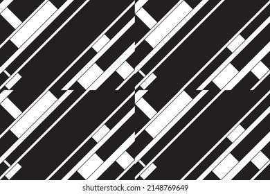 Diagonal shape of design vector. Design black and white background. Design print for illustration, texture, wallpaper, background. Set 12