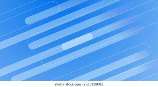 Diagonal shapes designed blue background in abstract futuristic design. Vector.