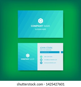 Diagonal Shapes with Gradient Design for Business Card