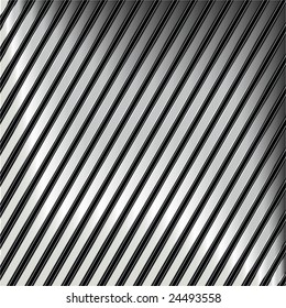Diagonal silver and black striped background (vector)