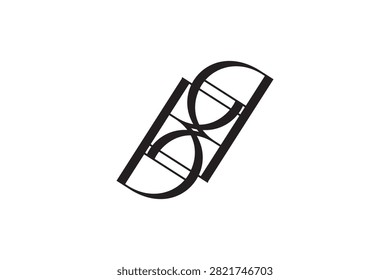 Diagonal Slanted Letter DD Monogram Logo; Modern Tech Architecture Construction Brand Vector Icon