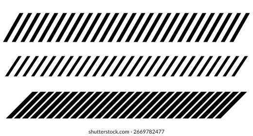 Tira geométrica abstracta del divisor del borde de la línea diagonal de la barra diagonal con el diseño moderno del modelo cuadrícula de líneas diagonales simples y cinta punteada aislada en el fondo blanco