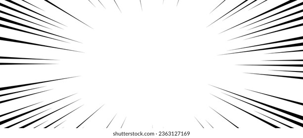 Diagonal speed lines background. Comic book explosion wallpaper. Abstract black and white flash frame design. Manga or anime cartoon sun burst. Pop art beams or rays effect. Vector backdrop
