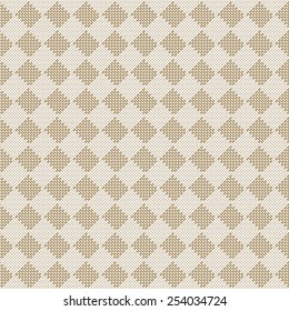 diagonal square beige seamless fabric texture pattern vector illustration