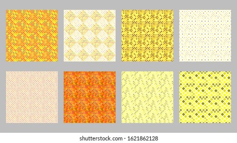 Diagonal square pattern background set - abstract vector graphic design from squares
