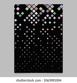 Diagonal square pattern brochure template - vector tile mosaic stationery background