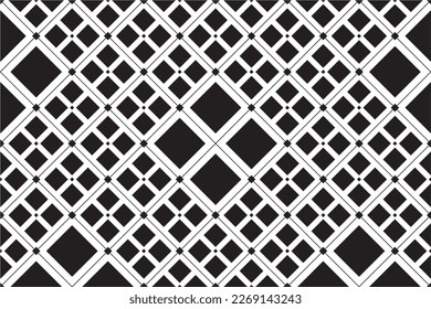 Diagonal of square pattern. Design seamless black and white . Design print for illustration, texture, textile, wallpaper, background. Set 5