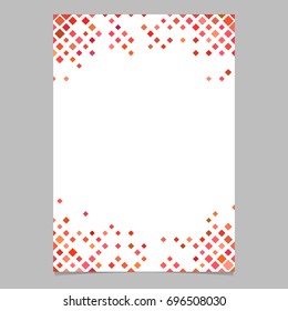 Diagonal square pattern page background template - vector graphic design from squares in red tones for flyers, cards