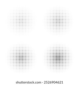 Diagonal squares halftone gradient icon set. A collection of black, angled shapes. Isolated on a white background.