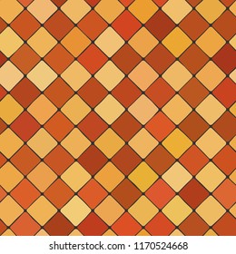 Diagonal staggered bicolor ceramic tiles seamless pattern: red-brown and yellow-beige