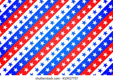 Diagonal Stars and Stripes Background - United States