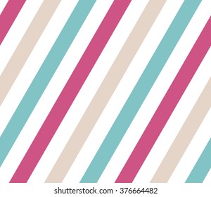 Diagonal strip seamless pattern. Colorful linear wallpaper, wrapping paper. Infinity abstract geometric background with lines. Vector illustration.