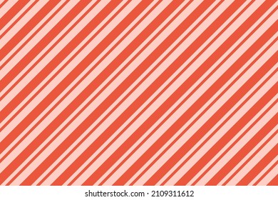 Vector de fondo abstracto de franja diagonal. Patrón impecable a rayas con colores pastel rojos para textil, diseño de tela, papel de envoltura de regalo, mantel. Diseño de envoltura de vacaciones.