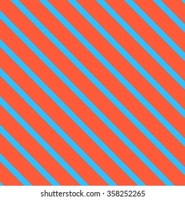 Diagonal stripe background. Blue and orange geometric line  wrap paper.