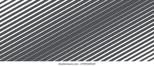 Gradación de línea y banda diagonal con patrón de Vector de retícula de transición de gradiente. La gran textura transparente forma una geometría monocromática simple con un ritmo de desvanecimiento equilibrado.