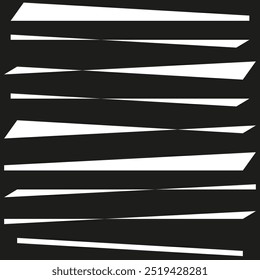 Padrão de distribuição diagonal. Abstrato preto e branco design. Linhas geométricas vetoriais. Layout dinâmico.