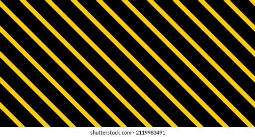 Patrón de franja diagonal. Textura vectorial de rayas diagonales negras y amarillas.