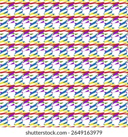 Diagonal stripe pattern. Repeating rainbow vector. Dynamic tilt illusion. Colorful rhythm art.