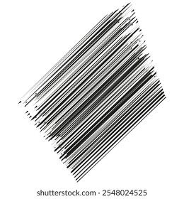 Diagonale streepstructuur. Schuin lijnpatroon. Abstracte zwarte helling. Vectorlijnkunst.