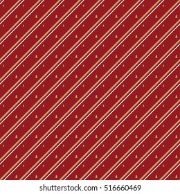 Diagonal striped Christmas pattern on red background, can be used for gift wrapping paper