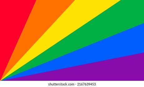 Diagonal striped flag line rainbow colors background design. Happy LGBT pride month theme vector template. 