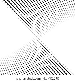 Diagonal striped illustration. Repeated black lines on white background. Surface pattern design with linear ornament. Disco lights motif. Stripes wallpaper. Digital paper for web designing. Vector art