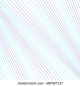 Diagonal striped illustration. Repeated color slanted lines on white background. Surface pattern design with linear ornament. Disco lights motif. Stripes wallpaper. Angle rays. Pinstripes vector art.