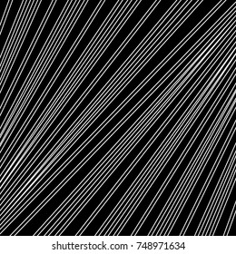 Diagonal striped illustration. Repeated color slanted lines background. Surface pattern design with linear ornament. Colorless disco lights motif. Stripes wallpaper. Angle rays. Pinstripes vector art.