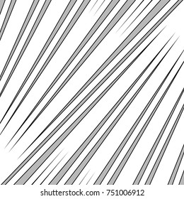 Diagonal striped illustration. Repeated color slanted lines background. Surface pattern design with linear ornament. Colorless disco lights motif. Stripes wallpaper. Angle rays. Pinstripes vector art.