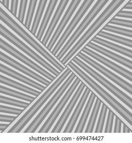Diagonal striped illustration. Repeated grey slanted lines background. Surface pattern design with linear ornament. Colorless disco lights motif. Stripes wallpaper. Angle rays. Pinstripes vector art.