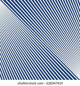 Diagonal striped illustration. Repeated navy lines on white background. 