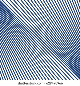 Diagonal striped illustration. Repeated navy lines on white background. Surface pattern design with linear ornament. Disco lights motif. Stripes wallpaper. Digital paper for web designing. Vector art