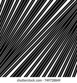 Diagonal striped illustration. Repeated slanted lines background. Surface pattern design with linear ornament. Colorless disco lights motif. Stripes wallpaper. Angle rays. Pinstripes vector art.
