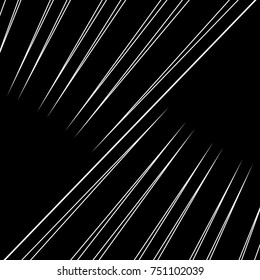 Diagonal striped illustration. Repeated slanted lines background. Surface pattern design with linear ornament. Colorless disco lights motif. Stripes wallpaper. Angle rays. Pinstripes vector art.