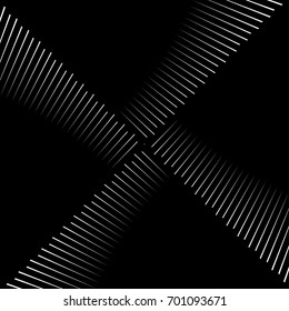 Diagonal striped illustration. Repeated white slanted lines on black background. Surface pattern design with linear ornament. Disco lights motif. Stripes wallpaper. Angle rays. Pinstripes vector art