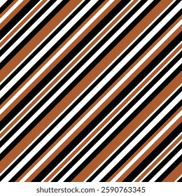 Diagonal striped pattern in black, white and brown