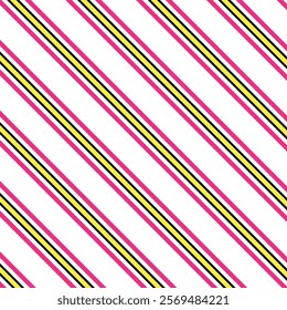 diagonal striped pattern with pink, green, and yellow bold abstract accents