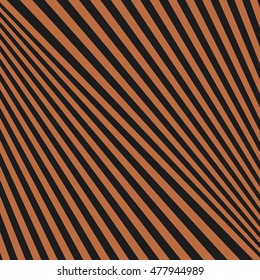 Diagonal striped pattern. Repeated brown color lines on black background. Abstract wallpaper. Vector illustration