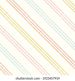 Diagonal striped pattern. Vector seamless repeat design of stripe with texture. Cute and fun graphic resource. 