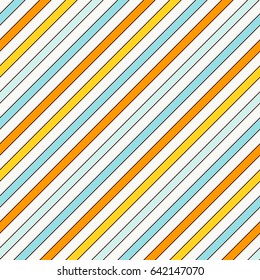 Diagonal stripes abstract background. Thin slanting line wallpaper. Seamless pattern with simple classic motif. Digital paper for scrapbook, textile print, page fill. Vector illustration