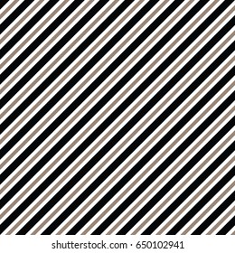 diagonal stripes background with gold, black and white lines. Different line widths