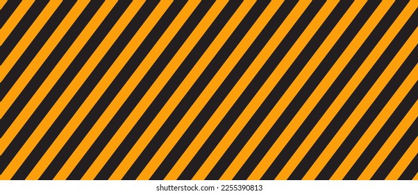 Diagonal stripes background. Orange and black lines pattern for road warning and wallpaper template. Realistic lines with repeat stripes texture. Simple geometric stripes background. Pattern vector