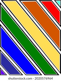 Diagonal stripes background with various colors